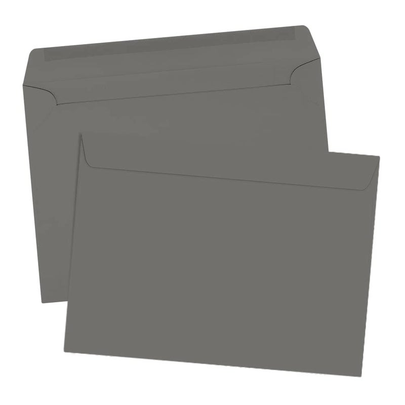 LUXPaper 9 x 12 Booklet Envelopes - Smoke Gray (50 Qty.) - Image 3